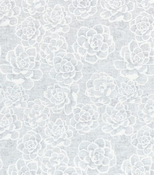 Pearlescent White Succulent Quilt Cotton Fabric by Keepsake Calico