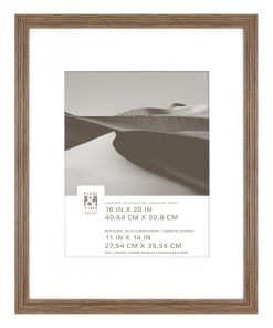 16 x 20 Matted to 11 x 14 Walnut Slat Wall Frame by Place   Time