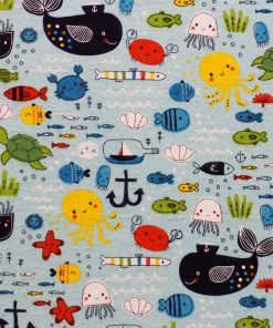 Baby Sea Creatures Super Snuggle Flannel Fabric