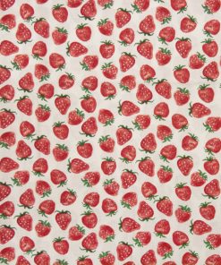 Tossed Strawberries Novelty Cotton Fabric