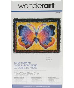 Wonderart Latch Hook Kit 15X20 Butterfly Fantasy