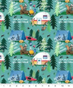 Springs Creative Camping Joy Novelty Print Cotton Fabric