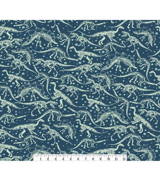 Dino Bones Super Snuggle Flannel Fabric - Image 2