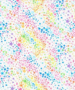 Fabric Traditions Pastel Stars Glitter Cotton Fabric by Keepsake Calico