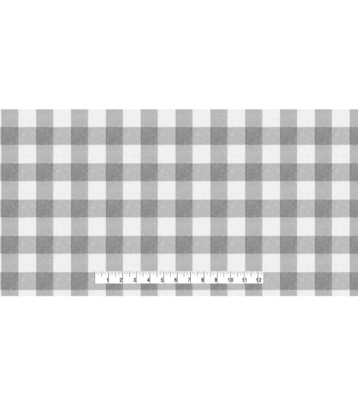 Gingham Blue Super Snuggle Flannel Fabric - Image 4