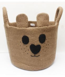 14 Bear Face Felt Basket by Place   Time