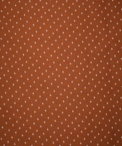 Orange Geometric Cotton Fabric