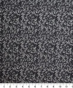 Packed Gray   Cream Petals Quilt Cotton Fabric by Quilter s Showcase