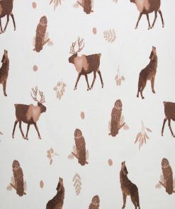 Super Snuggle Owl   Wolf Tossed Flannel Fabric