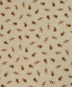 Gingerbread Men   Dots Super Snuggle Christmas Flannel Fabric
