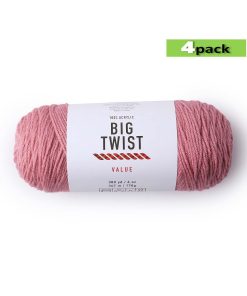 4pk Solid Pink Medium Weight Acrylic 380yd Value Yarn by Big Twist