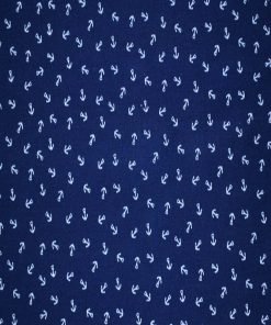 Nautical Anchors on Blue Cotton Fabric by Quilter s Showcase