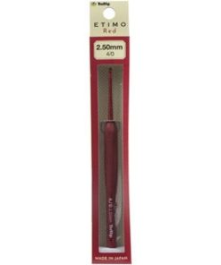 Tulip Etimo Red Crochet Hook W/ Cushion Grip-Size 4/2.50mm