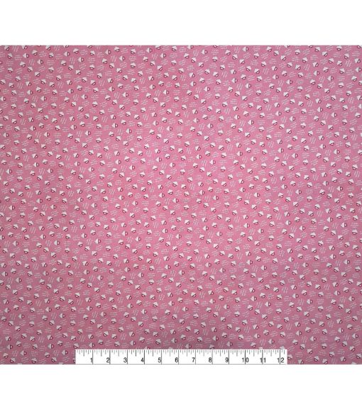 Cupcakes on Pink Novelty Cotton Fabric - Image 3