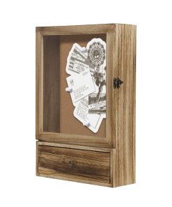 16.5 x 11 Wood Shadow Box With Drawer by Place   Time