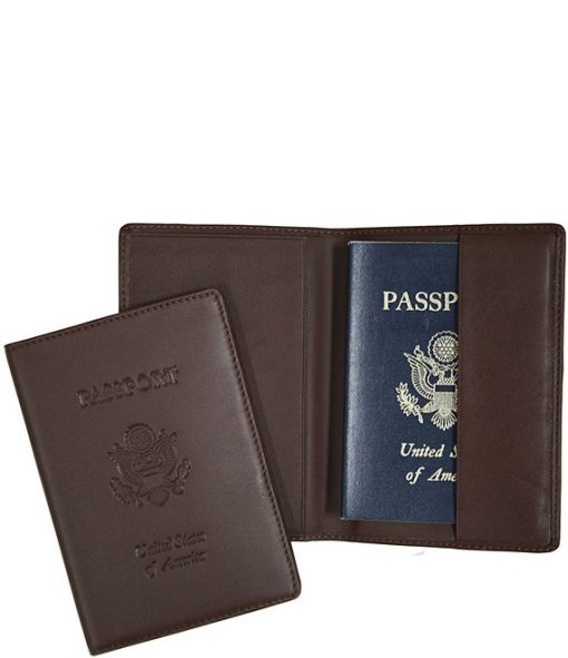 RFID Blocking Black Lettered Passport Case - Image 2