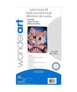 Wonderart Latch Hook Kit 15X20 Prize Kitty