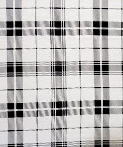 White Black Box Plaid Super Snuggle Flannel Fabric