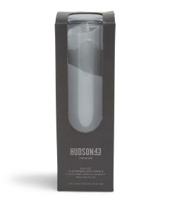 2 x 8 White Aurora Flame Wave Edge Pillar Candle by Hudson 43