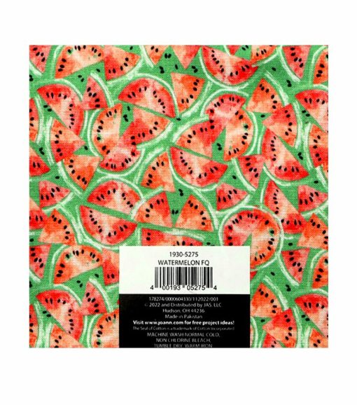 Watermelon 1-Piece Cotton Fabric Quarter - Image 2