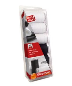 Gutermann 273yds Black   White 6 Spool Set