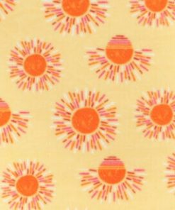 Bright Suns on Yellow Anti Pill Fleece Fabric