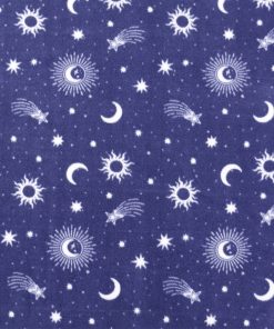 Celestials on Purple Anti Pill Fleece Fabric