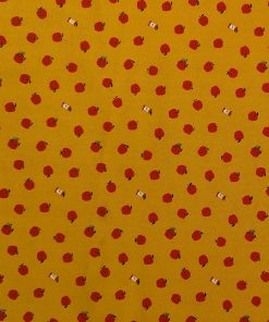 Apples On Yellow Novelty Cotton Fabric by POP!