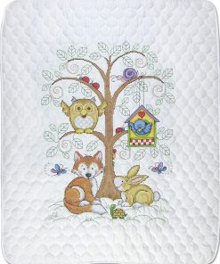 Design Works 34 x 43 Baby s Forest Baby Quilt Cross Stitch Kit