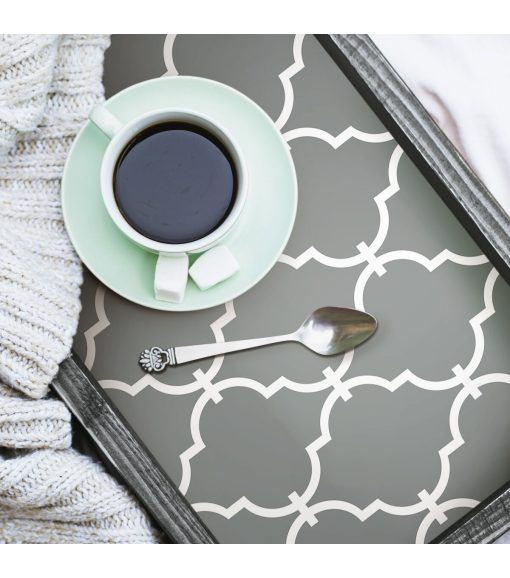 RoomMates Wallpaper Grey Modern Trellis - Image 4