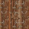 Brown Antlers Novelty Cotton Fabric