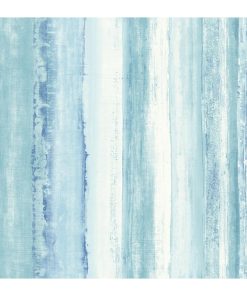 RoomMates Wallpaper Blue Watercolor Stripe