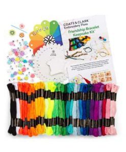 Coats   Clark 25ct Friendship Bracelet Keepsake Embroidery Kit