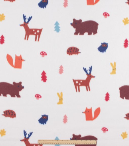 Woodland Animals Blizzard Prints Fleece Fabric - Image 2