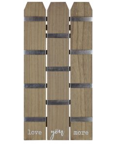 Wooden Planks Wall Decor with Galvanized Metal Natural