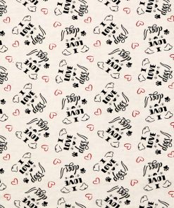 I Love Dogs Super Snuggle Flannel Fabric