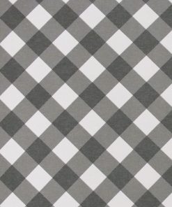 Gray White Bias Check Super Snuggle Flannel Fabric