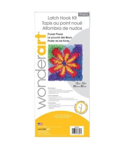 Shaggy Latch Hook Kit 12X12 Flower Power