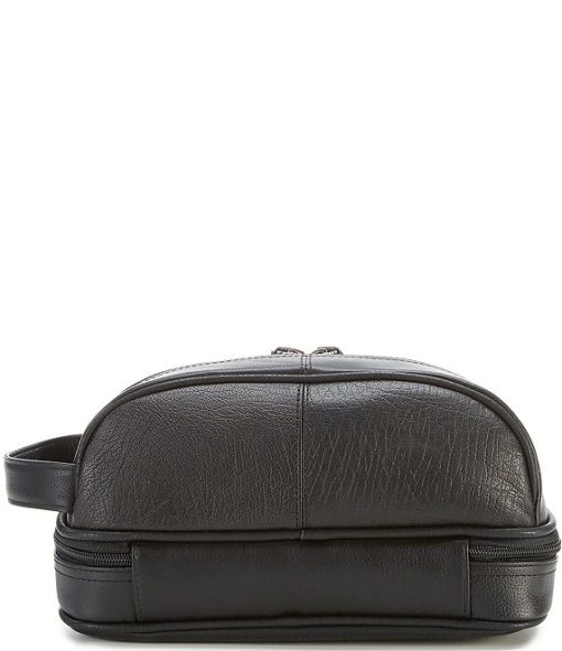 Bottom Zip Leather Travel Kit - Image 2