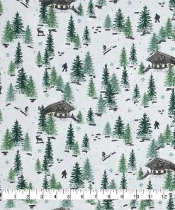 Scenic Ski Slope Super Snuggle Flannel Fabric