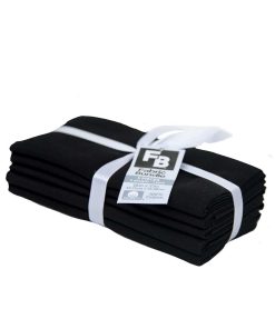 Black Solid 5 Pc Cotton Fabric Quarter Bundle