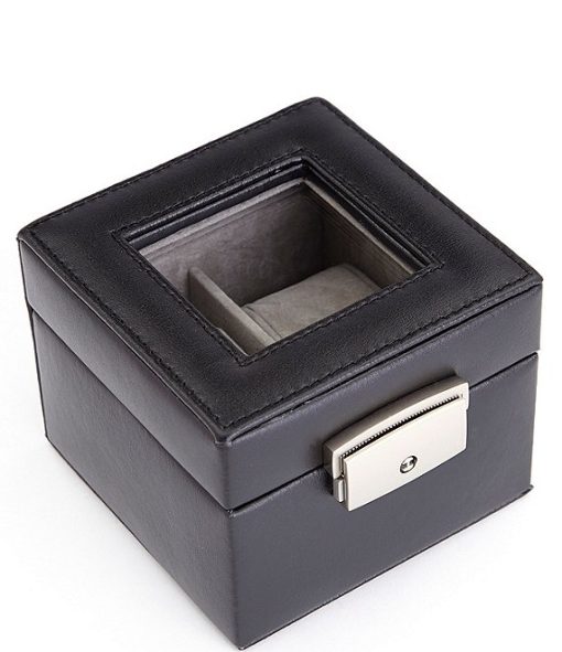 Leather Two Slot Watch Box - Image 3