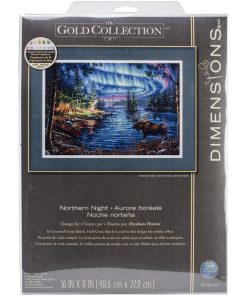 Dimensions 16 x 11 Northern Night Counted Cross Stitch Kit