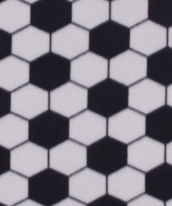 Soccer Ball Allover Blizzard Fleece Fabric