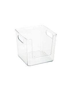 Simplify 6.5 Clear Square Open Front Organizer Bin