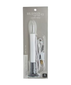 12 Silver Flameless Plug In Taper Candle With Sensor by Hudson 43
