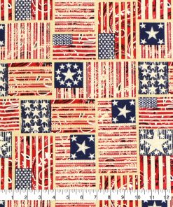 Americana Flags Super Snuggle Flannel Fabric