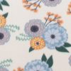 White Floral Blizzard Fleece Fabric