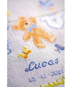 Vervaco 8 x 9 Birth Bear Counted Cross Stitch Kit