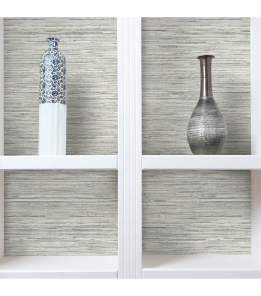 York Wallcoverings Wallpaper Grey Grasscloth - Image 5